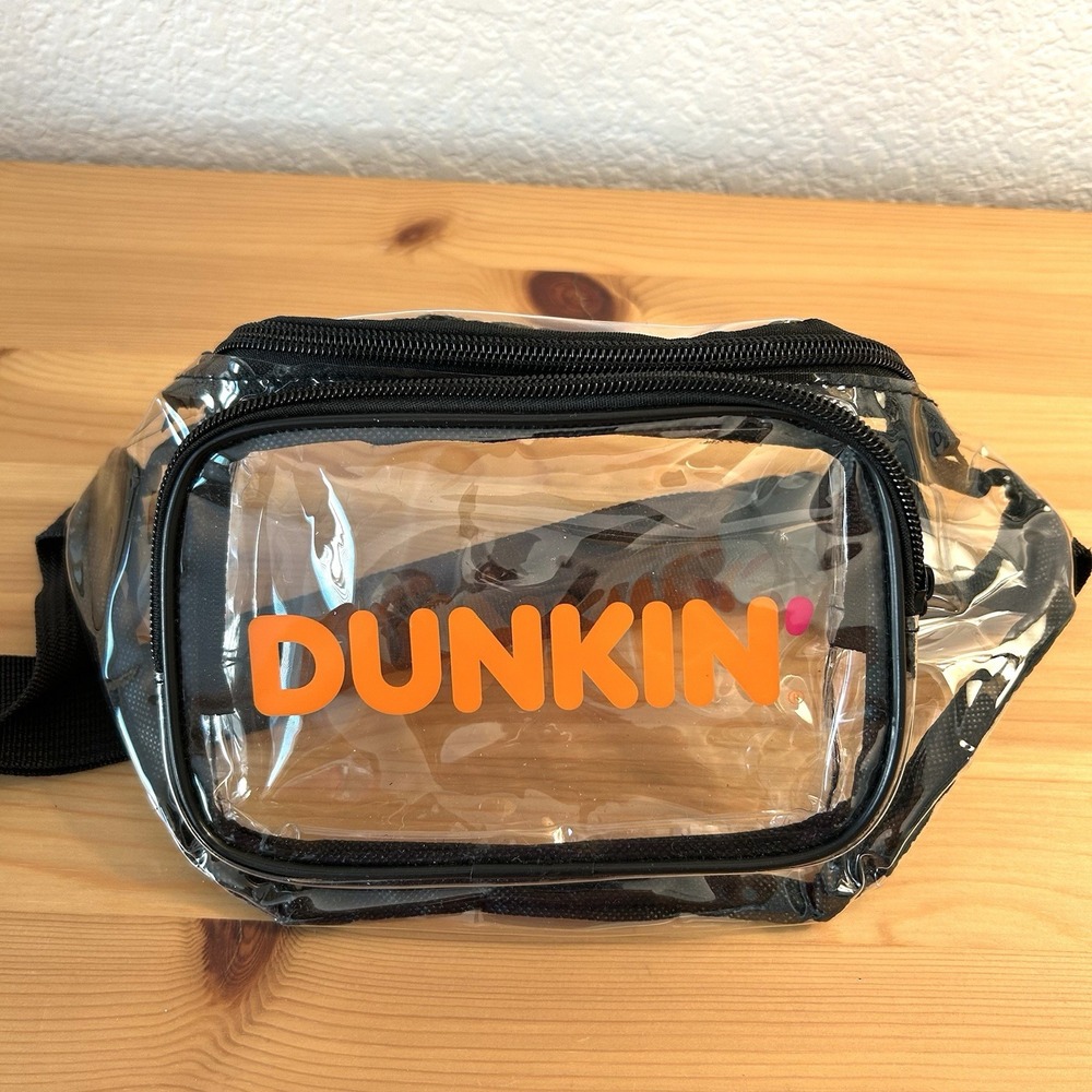 NEW Dunkin Donuts Clear Vinyl Fanny Pack limited edition Men Party Concert